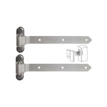 Locinox - Charnières pour porte industrielle en bois, réglage 3-D, l du bras 350mm