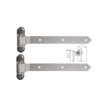 Locinox - Charnières pour porte industrielle en bois, réglage 3-D, l du bras 350mm
