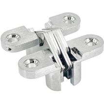 Charnière invisible – Charnière pour meuble – Alliage de zinc antirouille – Charge max 10 kg – Bianco FR