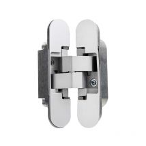 Tinor - Charnière invisible pour portes, Lot de 2 charnières invisibles pour portes lourdes, charge de 40 kg, ouverture de 180o, zamak