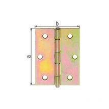 GAH - Charniere, 80x58x1,5mm jaune galva