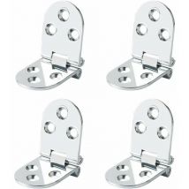 Shmshng - Charnières de Table Pliantes Connecteur Rabattable Montage de Meubles en Inox Pliant de 180 Degrés, 2.5 mm d'épaisseur, Finition de Chrome