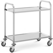 Royal Catering - Charriot De Service Charriot Vaisselle Roulettes Inox 2 Plateaux 72 kg