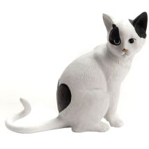 Chat coeur de décoration en résine