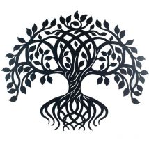 Signes Grimalt Appliquer un mur d'ornement en métal Adorno Black Metal Appliques 1x63x52cm 22812