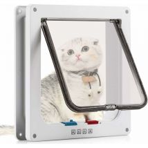 Ahlsen Chatière pour Chat avec magnétique à 4 Voies, Porte pour Animaux de Compagnie pour Chats et Petits Chiens, Porte pour Chat avec Tunnel