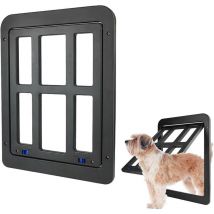 Kinsi - Katzenklappe für Katzen und Hunde, 31,5 x 25 cm, Katzenklappe, Hundetür, einfache Installation, abschließbar