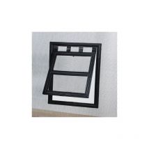 Chatière de moustiquaire de Porte ou Baie Vitrée H25 cm x L20 cm Noir