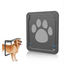 Cyslmuk - Chatiere pour Moustiquaire Facile à Installer La Liberté de Chat Verrouillable Moustiquaire de Porte pour Petit/Moyen Chat/Chien