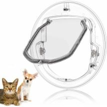 Volavo - Porte pour Chat verrouillable, Verrouillage à 4 Voies Chatière pour Chats et Petits Chiens, chiot et toutou, Porte pour Animaux convient