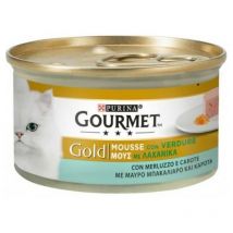Gourmet Gold Mousse à la morue et aux carottes Purina 85 grammes