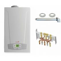 Chappee - Chaudière Gaz Condensation Initia + Compact - 25 kW - Complète - Ventouse - Douilles - Dosseret - Gris