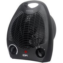 Chauffage au sol - Noir - Puissance: 1000-2000W - 21x12,5x27cm EDM