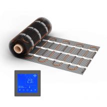 Warmon - Chauffage au sol classic 150 W/m² avec thermostat mcs 450 intelligent WiFi tactile, noir - 1,5 m²