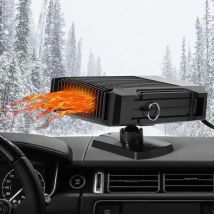 Chauffage de Voiture, 12 v 150 w 2 en 1 Chauffage Voiture et Refroidissement, Dégivreur de Désembueu Voiture Chauffage Rapide, Portable Ventilateur