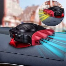 Chauffage de voiture, chauffage rapide 2 en 1 avec chauffage et refroidissement, 12 v, 150 w, allume-cigare 3 prises, rouge