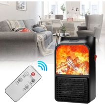 Chauffage électrique Portable en céramique, 900W, petit ventilateur, PTC, pour cheminée, avec flamme simulée, prise ue