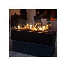 Azura Home Design - chauffage extérieur gaz patio horizontal contrôle automatique 17,5 kw
