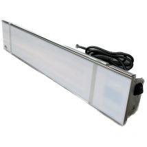 Chauffage infrarouge 1500W façade verre vitro teintée blanche 900x170x80mm 230V io homecontrol exterieur IP65 infraglas IHG15SIO