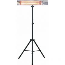 Mw Tools - Chauffage électrique infrarouge 2kW sur trépied lampe dorée à télécommande sans fil IRS20GVD