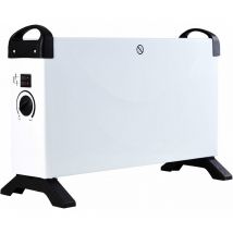 Hotserie - Chauffage électrique 3 niveaux de chauffe radiateur réglable thermostat radiant chauffage mobile, 750/1250/2000 watts, blanc noir,