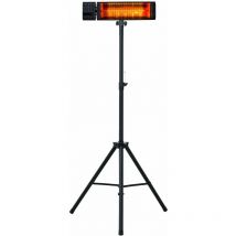 Mw Tools - Chauffage électrique infrarouge 2,5kW sur trépied lampe ambre foncé à télécommande sans fil IRS25AVD