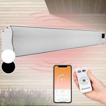 Klarstein Chauffage Electrique à Infrarouge, Chauffage de Jardin 2400W, App Smart WiFi, Télécommande, Minuterie, Affichage led, Chauffage Exterieur