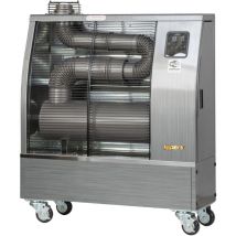 Chauffage Radiateur fioul professionnel mobile radiant infrarouge 10,4 kW motif en acier inoxydable 120-600 m³ Wifi Hipers WDP35IS