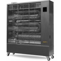 Chauffage Radiateur fioul professionnel mobile radiant infrarouge 29 kW motif en acier inoxydable 2000-4600 m³ Wifi Hipers WDP100IS