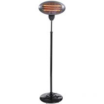 Kekai - Chauffage Radiant à Quartz pour Extérieur 2000W Terrace avec Hauteur Réglable 120-210 cm avec 3 Tubes Radiants