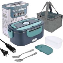 Chauffe-aliments électriques pour boîte à lunch, micro-ondes portables haute puissance 3 en 1 60 w pour voiture et maison - 12 v 24 v / 110 v,