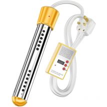 Chauffe-baignoire 3000w Thermoplongeur électrique Thermoplongeur de voyage, Thermoplongeur en acier inoxydable, Chauffe-eau électrique