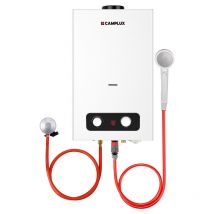 Camplux - BD264 Chauffe-eau à Gaz 10 Litres, Chauffe-eau au Butane/Propanee, 28-37mbar pour Camping, Maisons Mobiles, Petites Maisons [Classe