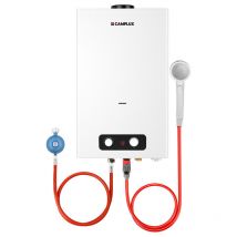 Camplux - BD422-DE Chauffe-eau à Gaz 16 Litres, Chauffe-eau Instantané lpg, 50mbar, pour Camping/Extérieur/Jardin, 32KW