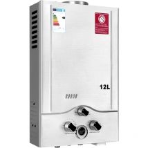 Brisunshine - Chauffe-eau à Gaz 12LPM,Chauffe-eau Instantané 24KW gpl avec une Pression d'Eau de Départ Très Faible de 0,2 bar,pour la Maison,la