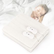 Surmatelas Chauffant Double - Sotech - 160 X 140 Cm - 2x60w - Blanc - 3 Niveaux De Chauffage