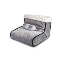 Alpina - Chauffe-pieds électrique Chauffe-pieds avec protection contre la surchauffe Chauffe-pieds 3 réglages de chaleur Gris