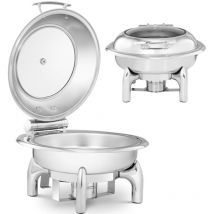 Chauffe-plats rond pour pâtes avec un couvercle avec un diamètre de fenêtre. 39 cm 5,5 l