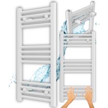 Granitan - Chauffe salle de bain blanc porte blanche 40x80 cm calorifer new breno 85035965