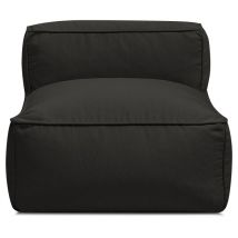 BOBOCHIC - Chauffeuse 1 place sans accoudoir pour canapé de jardin modulable GIULIA avec bâche de protection Noir