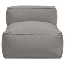 BOBOCHIC - Chauffeuse 1 place sans accoudoir pour canapé de jardin modulable GIULIA avec bâche de protection Gris foncé