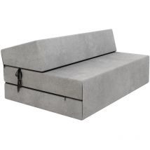 Chauffeuse convertible moderne FDM Gris 14 cm x 121 cm x 204 cm - Fabrication Européenne