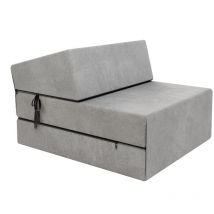 Chauffeuse convertible moderne FDM Gris 14 cm x 71 cm x 204 cm - Fabrication Européenne