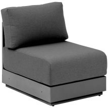 Chauffeuse de jardin Allure graphite en aluminium traité époxy - Hespéride