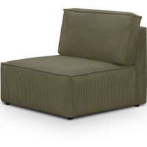 Chauffeuse modulable en velours côtelé vert kaki - Harper Mod