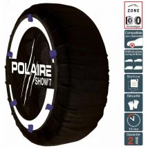 Polaire - Chaussette chaine neige textile pneu 215/50R13 haute résistance - Noir