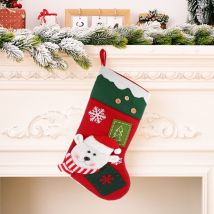 Chaussette de Noël – Chaussette du Père Noël – Décoration mignonne – Chaussette de Noël familiale – Chaussette de Noël avec motifs amusants 18'