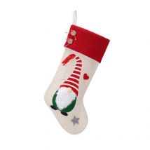 Chaussette de Noël classique de grande taille, cadeau de remplissage pour chaussette de Noël, ornement à suspendre pour arbre de Noël