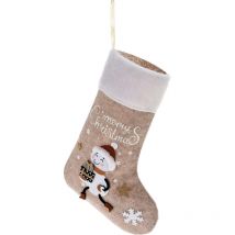 Chaussette de Noël pour cheminée, 25 x 39,5 cm
