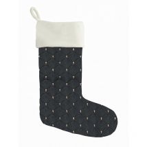 Chaussette de noël imprimée pur coton 44x35 cm elegance